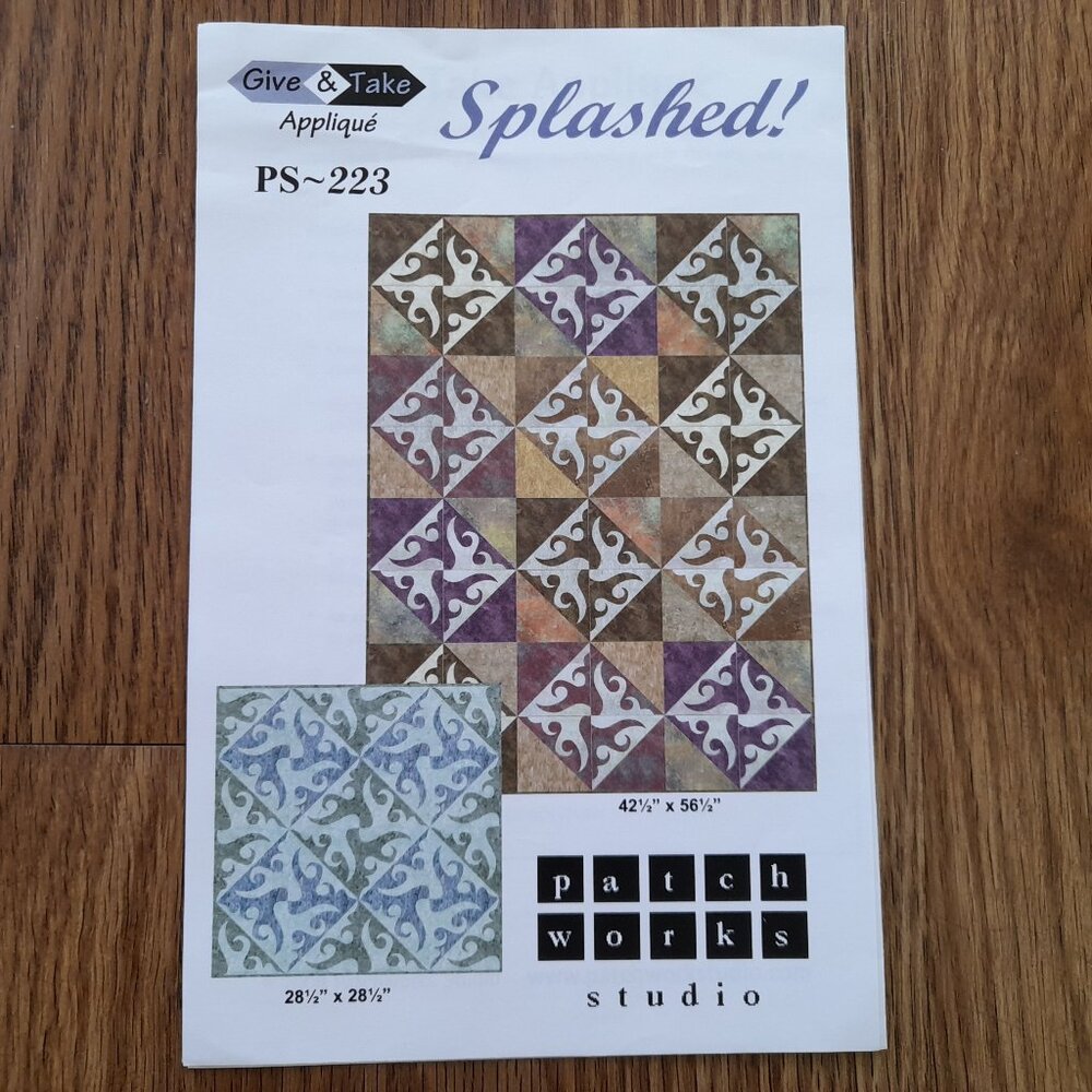 Scroll Design Quilt Sewing Pattern for Fat Quarters Applique Quilting #223